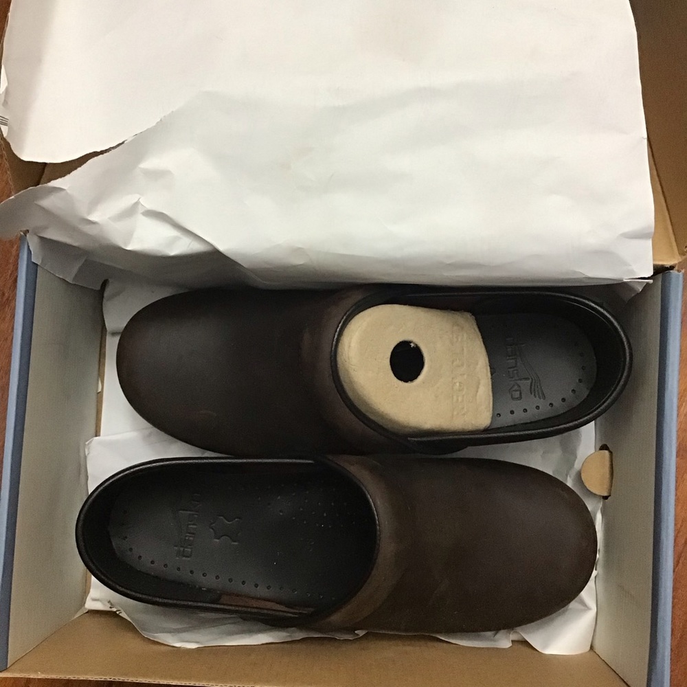 Dansko Brown Leather Clogs